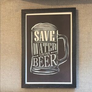 Black and White Beer Mug Wall Art